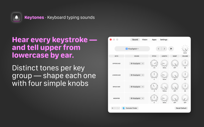 Keytones — Shape every keystroke sound
