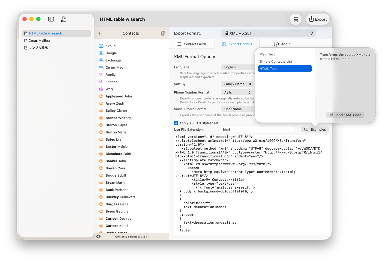 Exporter for Contacts 2 screenshot 4