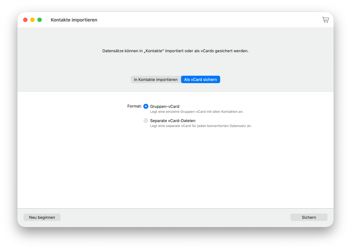 Kontakte importieren Screenshot 3