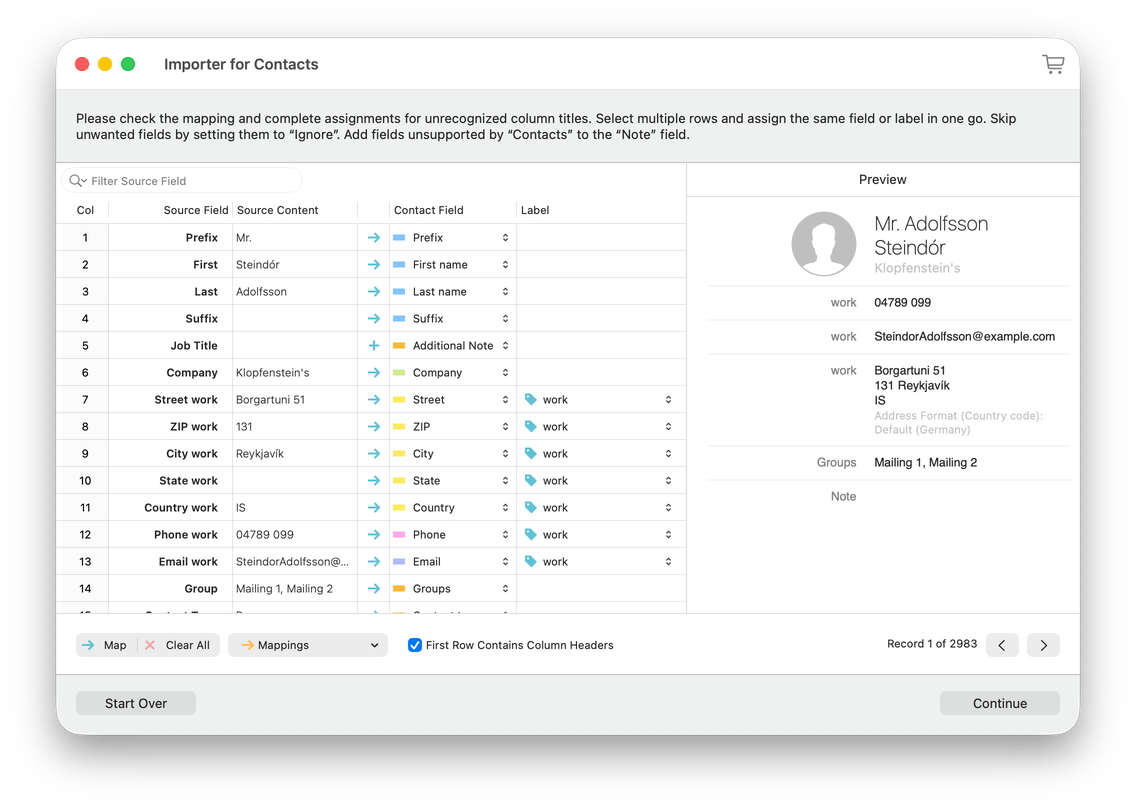 Importer for Contacts screenshot 1
