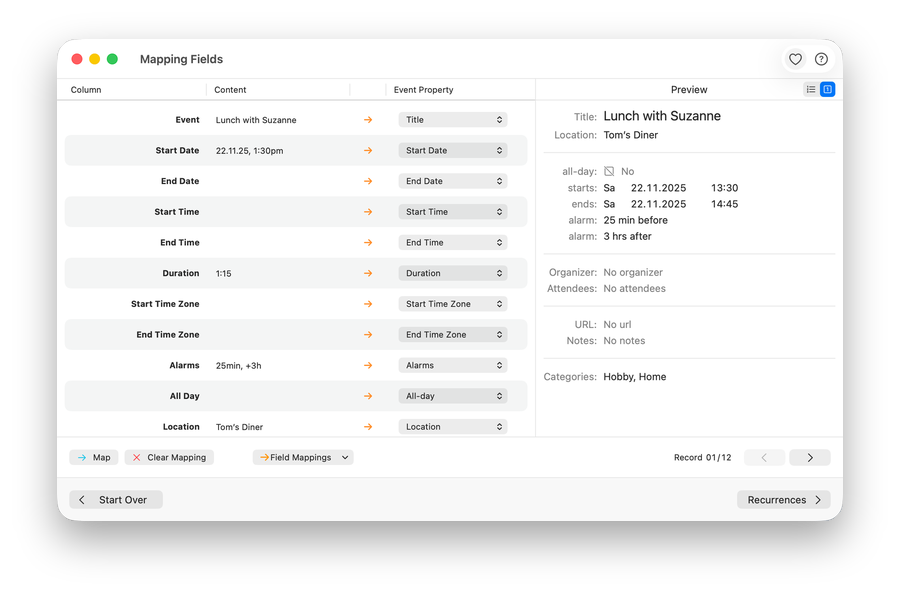 Importer for Calendar screenshot 2