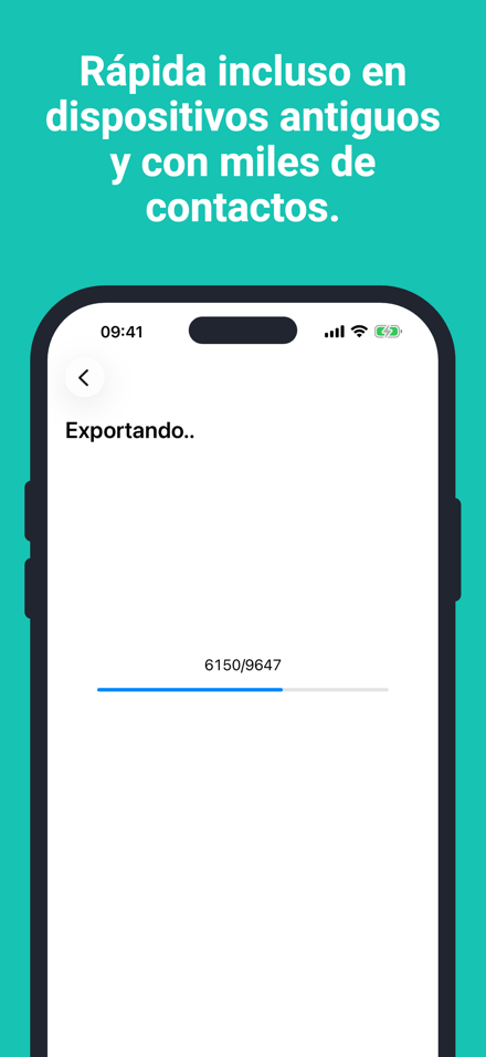 Rápida incluso en dispositivos antiguos y con miles de contactos.