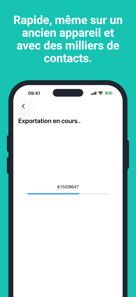 Rapide, même sur un ancien appareil et avec des milliers de contacts.