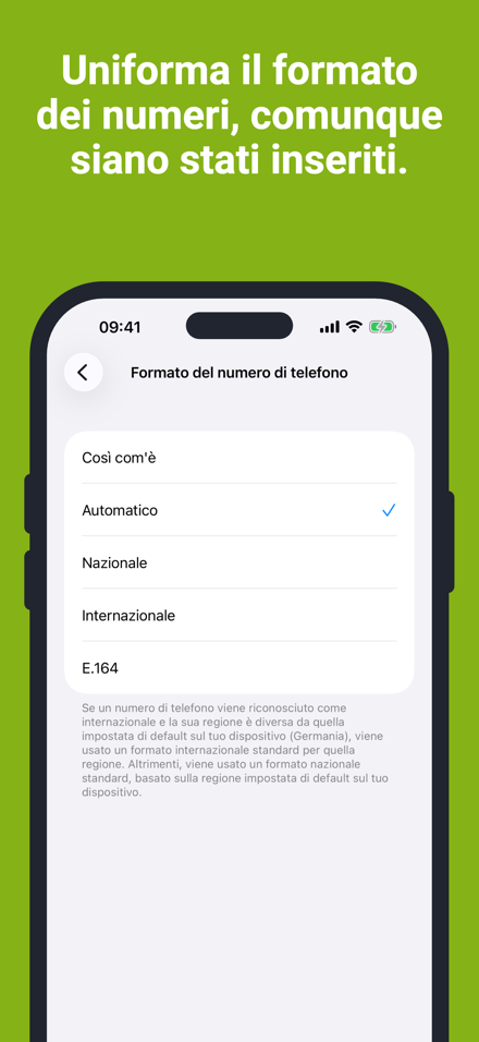 Uniforma il formato dei numeri, comunque siano stati inseriti.