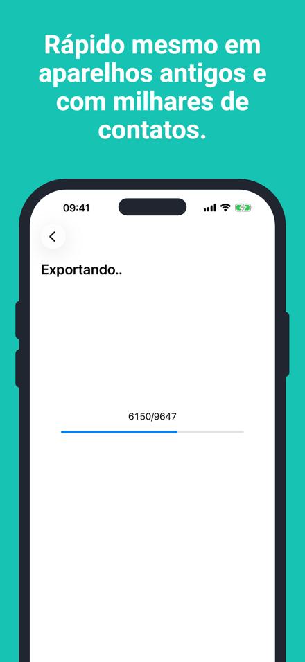 Rápido mesmo em aparelhos antigos e com milhares de contatos.